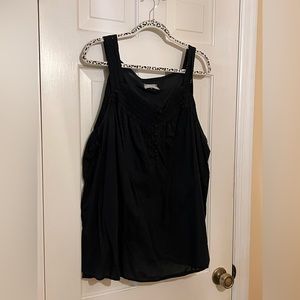 Black lightweight, sleeveless/tank blouse